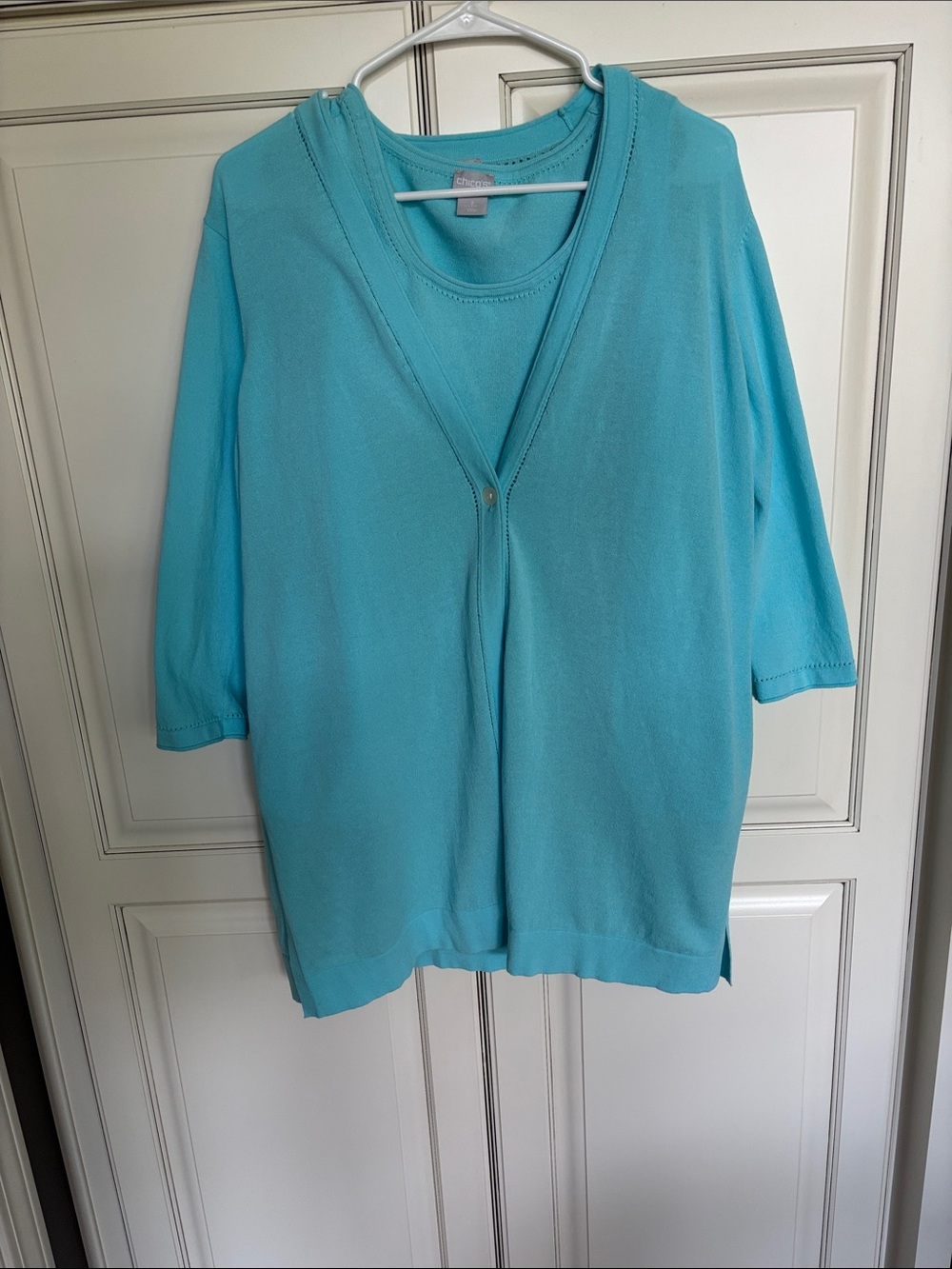 Chico’s Sweater Set, Cardigan and Tank.  Size 2 (large).